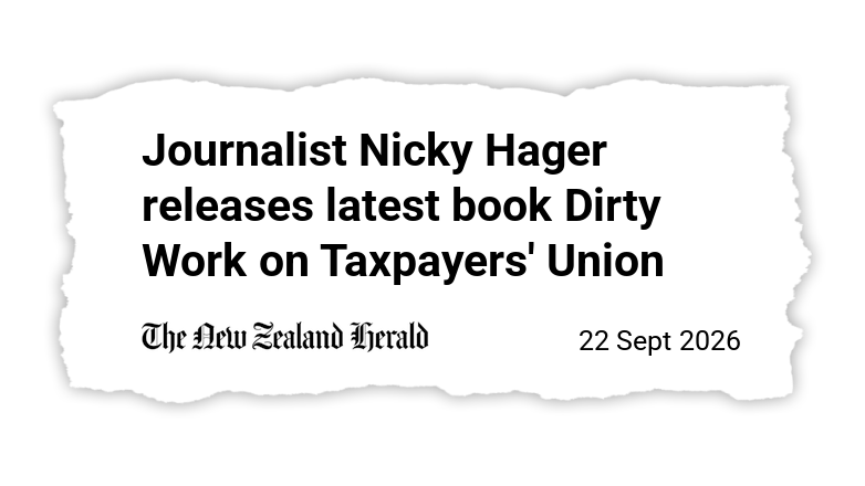 NZ Herald: Journalist Nicky Hager releases latest book Dirty Work on Taxpayers' Union