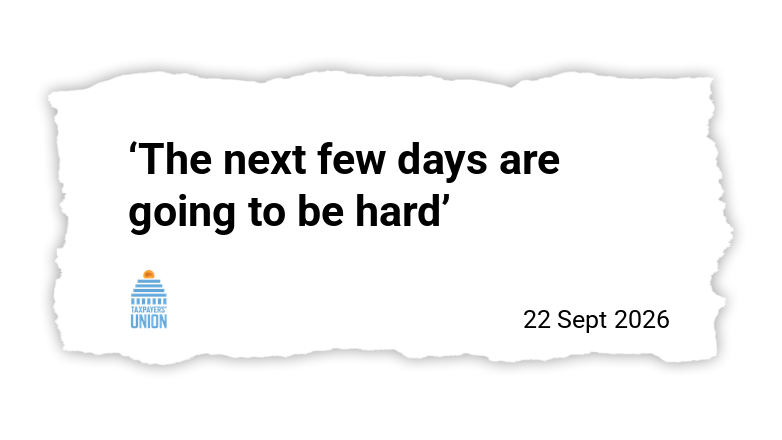 Taxpayers' Union: 'The next few days are going to be hard'